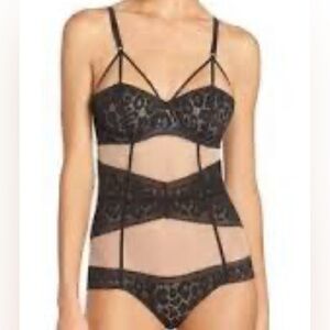 NWT Calvin Klein Black Cream Nude Lingerie S